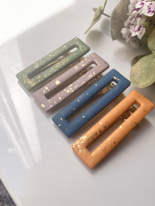 Summer Shine Rectangle Hair Clip - Multiple Colors Available