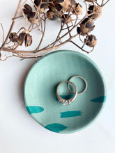 Load image into Gallery viewer, Green Brushstrokes Trinket Tray