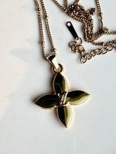 Load image into Gallery viewer, Upcycled Designer Pendant Necklace #185 - Four Petal Blossom
