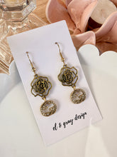 Load image into Gallery viewer, Upcycled Designer Pendant Earrings #127-Dangle Gems
