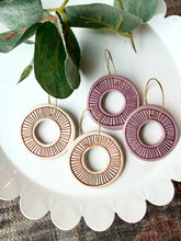 Load image into Gallery viewer, Wheeled Up Dangle Earrings - Purple
