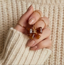 Load image into Gallery viewer, Upcycled Designer Pendant Necklace #110 - Resin Bow
