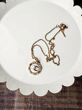 Load image into Gallery viewer, Upcycled Designer Pendant Necklace #199 - Jeweled Edge White
