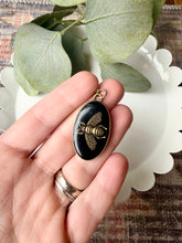 Load image into Gallery viewer, Upcycled Designer Pendant Necklace #206 - Lg Black Oval
