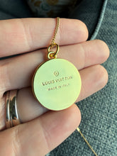 Load image into Gallery viewer, Upcycled Designer Pendant Necklace #115 - Black &amp; Gold
