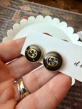 Load image into Gallery viewer, Upcycled Designer Pendant Earrings #124
