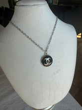 Load image into Gallery viewer, Upcycled Designer Pendant Necklace #145 - Silver &amp; Black
