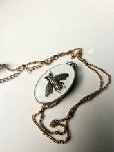 Load image into Gallery viewer, Upcycled Designer Pendant Necklace #180 - Lg White Oval
