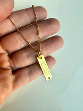 Load image into Gallery viewer, Upcycled Designer Pendant Necklace #163 - Gold Zipper Pull
