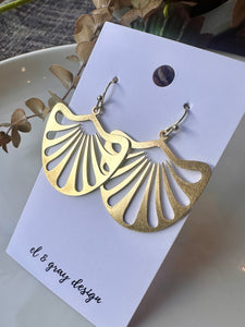 Pella Flower - Gold Metal Earrings