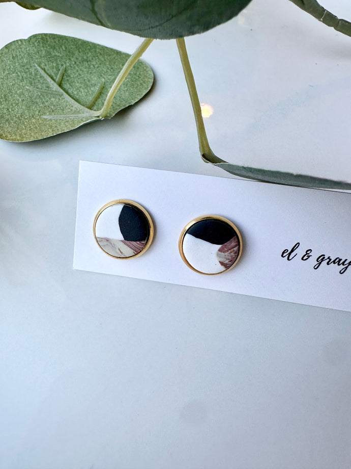 Helena Colorblock Stud Earrings