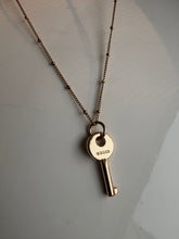 Load image into Gallery viewer, Upcycled Designer Pendant Necklace #167 - Gold Key

