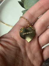 Load image into Gallery viewer, Upcycled Designer Pendant Necklace #169- White &amp; Gold Heart
