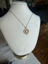 Load image into Gallery viewer, Upcycled Designer Pendant Necklace #153 - Bling Heart
