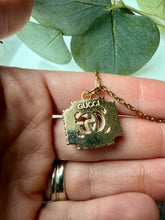 Load image into Gallery viewer, Upcycled Designer Pendant Necklace #203 - Square Pearl Border
