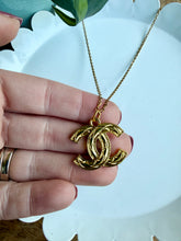 Load image into Gallery viewer, Upcycled Designer Pendant Necklace #220- Double Gold
