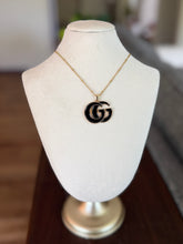 Load image into Gallery viewer, Upcycled Designer Pendant Necklace #156 - Large Black
