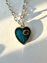 Load image into Gallery viewer, Upcycled Designer Small Heart Pendant Necklace #106 - Adjustable Chain
