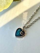 Load image into Gallery viewer, Upcycled Designer Small Heart Pendant Necklace #106 - Adjustable Chain
