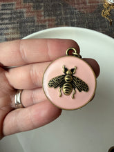 Load image into Gallery viewer, Upcycled Designer Pendant Necklace #190 - XL Pink Bee
