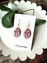 Load image into Gallery viewer, Sweet Pea Bow Dangle Earrings
