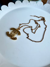Load image into Gallery viewer, Upcycled Designer Pendant Necklace #220- Double Gold
