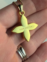 Load image into Gallery viewer, Upcycled Designer Pendant Necklace #185 - Four Petal Blossom
