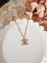 Load image into Gallery viewer, Upcycled Designer Pendant Necklace #237 - Intersecting Pearls

