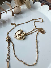 Load image into Gallery viewer, Upcycled Designer Pendant Necklace #216- Golden Heart
