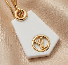 Load image into Gallery viewer, Upcycled Designer Pendant Earrings #100
