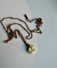 Load image into Gallery viewer, Upcycled Designer Pendant Necklace #185 - Mini Gold Round
