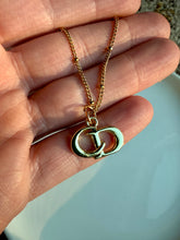 Load image into Gallery viewer, Upcycled Designer Pendant Necklace #162 - Gold CD
