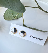 Load image into Gallery viewer, Helena Colorblock Stud Earrings
