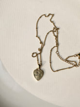 Load image into Gallery viewer, Upcycled Designer Pendant Necklace #181 - Small Gold Heart
