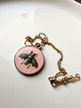 Load image into Gallery viewer, Upcycled Designer Pendant Necklace #190 - XL Pink Bee
