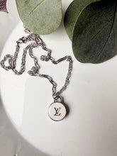 Load image into Gallery viewer, Upcycled Designer Pendant Necklace #208 - Silver Rimmed
