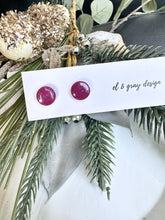 Load image into Gallery viewer, Cranberry Spice Stud Earrings
