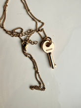Load image into Gallery viewer, Upcycled Designer Pendant Necklace #167 - Gold Key
