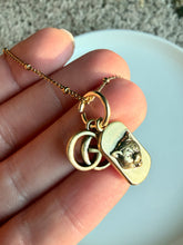 Load image into Gallery viewer, Upcycled Designer Pendant Necklace #164 - Double Charm
