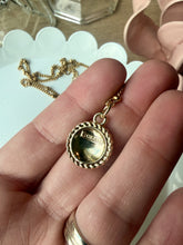 Load image into Gallery viewer, Upcycled Designer Pendant Necklace #232 - Gold Rimmed Black Coin
