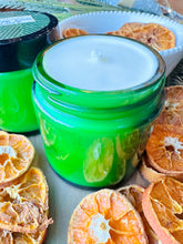 Load image into Gallery viewer, Orange Rind &amp; Clove Soy Candle (4 oz. Green Glass &amp; Black Lid)
