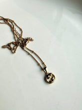 Load image into Gallery viewer, Upcycled Designer Pendant Necklace #186 - Small Gold GG
