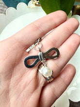 Load image into Gallery viewer, Upcycled Designer Pendant Necklace #222 - Silver Bow
