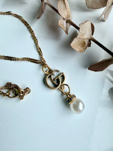Load image into Gallery viewer, Upcycled Designer Pendant Necklace #213 - Pearl Drop
