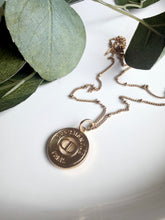 Load image into Gallery viewer, Upcycled Designer Pendant Necklace #192 - Gold
