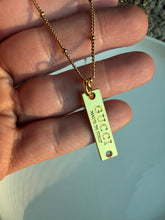 Load image into Gallery viewer, Upcycled Designer Pendant Necklace #163 - Gold Zipper Pull
