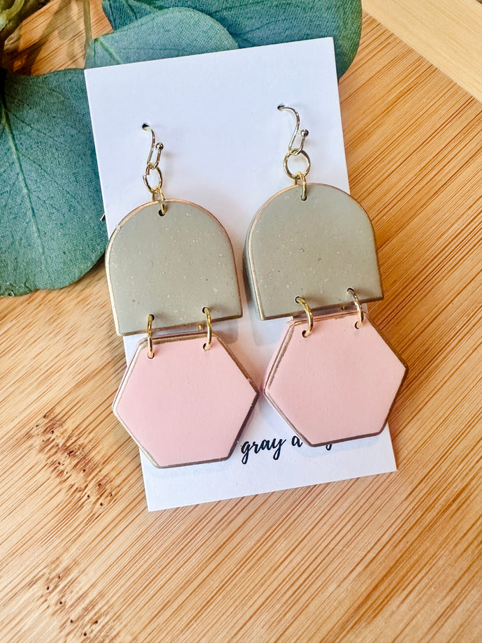 Two-Toned Dangle Earrings I