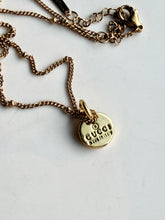 Load image into Gallery viewer, Upcycled Designer Pendant Necklace #185 - Mini Gold Round
