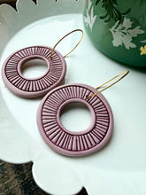 Load image into Gallery viewer, Wheeled Up Dangle Earrings - Purple
