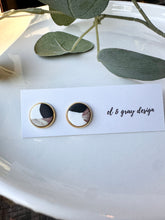 Load image into Gallery viewer, Helena Colorblock Stud Earrings
